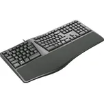 C-TECH Klávesnice KB-113E USB, ERGO, černá, CZ/SK