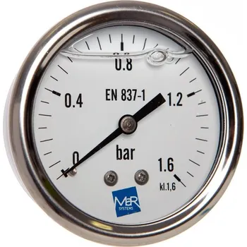 manometr P300 / 358 G 0/1,6bar, G1/4B zadní přip. + glycerinové plnění