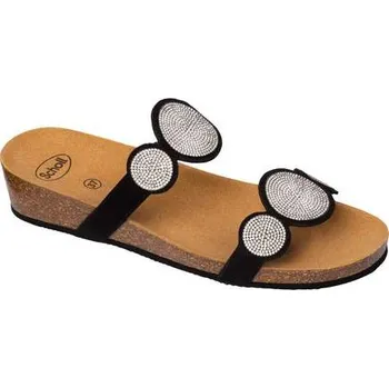 Dámské pantofle Scholl SHARON 2 STRAPS - černé zdravotní pantofle