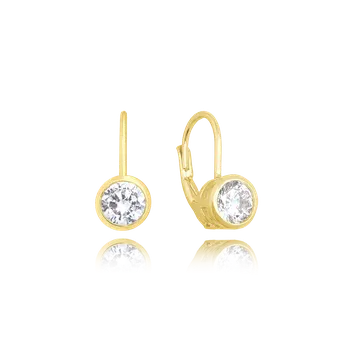 Náušnice Zlatnictví Helios Stříbrné pozlacené náušnice