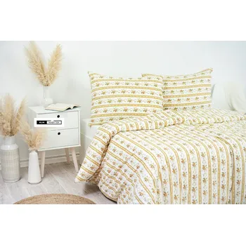 Povlečení Stanex Ložní povlečení bavlněné Retro béžové (LS250) ROZMĚR: 140x220 cm + polštář (90x70 cm)