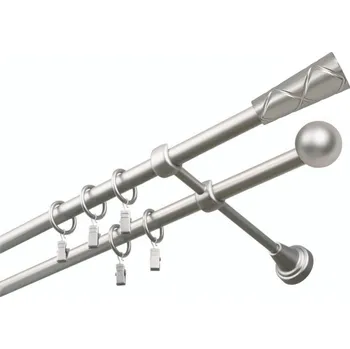 Garnýž Garnýž kovová 420 cm dvouřadá - dvojitá 19 Trapezium satina