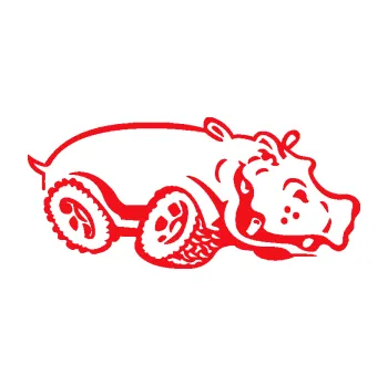 Polep vozidla SAMOLEPKA Off Road 006 pravá hroch (10 - červená) NA AUTO, NÁLEPKA, FÓLIE, POLEP, TUNING, VLASTNÍ TEXT, TISK, AUTOSAMOLEPKY.cz, POLEPY, OBRÁZEK, LOGO, SAMOLEPKY