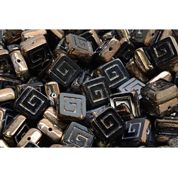 Korálek Ploškovaný keltský čtvereček 9x9 mm č. 30