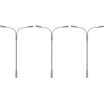 Modelová železnice Faller H0 pouliční lampa dvojité hotový model 180120 3 ks