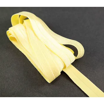 Textilní guma Lemovací pruženka - žlutá - šířka 1,5 cm