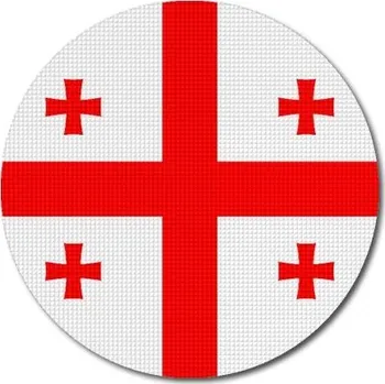 Vlajka Pelisport Gruzijská vlajka kulatá tisk ø 45 mm