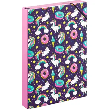desky na sešit Desky na školní sešity A4 Jumbo Baagl Jednorožec