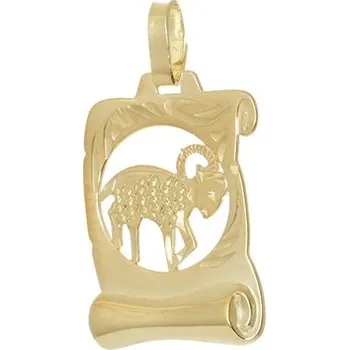 Přívěsek Stříbrný pozlacený přívěšek znamení beran STRZ0985BERF