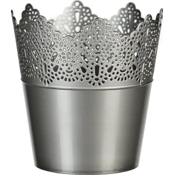 Obal na květináč Koronka velká 3N Barva: Stříbrná