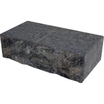 Zahradní obrubník DITON Tvárnice Muráno 14/25 základní kámen 440x250x140 mm šedo-černý