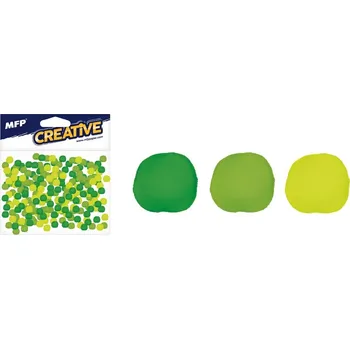 UNIPAP kuličky Pompom 1cm/120ks zelený mix 1042295 386373