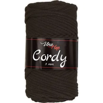 Příze Cordy, 3mm, 8229, tmavá čokoládová