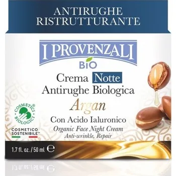 Pleťový krém I Provenzali BIO noční krém proti vráskám Argan, 50 ml