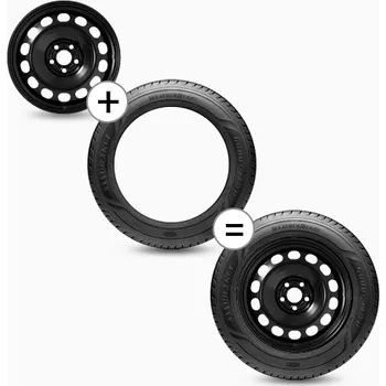 Plechové kolo Kompletace pneu a disku - ocelové disky