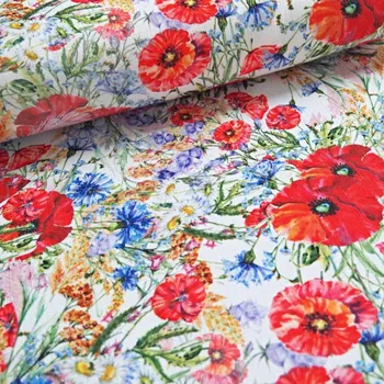 Teflonová látka Vlčí máky 155