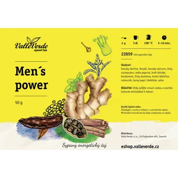 Čaj Valle Verde Men´s power 50 g sypaný čaj