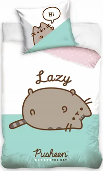 Ložní povlečení Dětské povlečení kočička Pusheen Lazy Cat 140 x 200, 70 x 90 cm zipový uzávěr