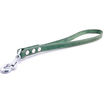 Vodítko pro psa Tamer Kožená ručka MARADONA | zelená Délka: 50 cm