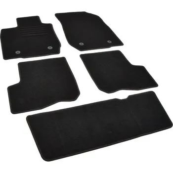autokoberec Autokoberce textilní přesné černé / černé obšití - Dacia Logan I (2004-2013) 7-sedadel