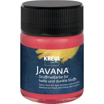 Speciální výtvarná barva Kreul Barva na světlý a tmavý textil JAVANA 50 ml TŘEŠŇOVÁ