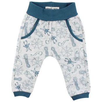 SMALL RAGS chlapecké tepláky guma v pase potisk béžová - 68 cm