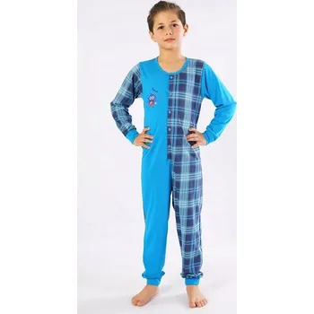 Chlapecké pyžamo Vienetta Secret Chlapecký overal Matěj modrý Barva: Modrá, Velikost: 13 - 14
