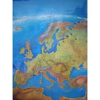Evropa panoramatická - nástěnná mapa 105 x 150 cm, lamino + 2 lišty