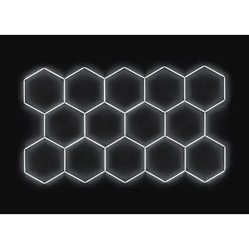 Pracovní světlo ASC Kompletní LED hexagonové světlo, 14 ks 420 x 238 cm, studená bílá 6500 K
