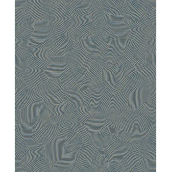 Tapeta Decoprint Modro-zlatá geometrická vliesová tapeta na zeď, BA26092, Brazil, Decoprint, velikost 10,05 x 0,53 m