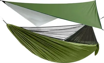 Houpací síť Springos Kongo GA0026 260 x 140 cm zelená
