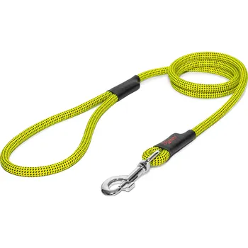 Vodítko pro psa Tamer Lanové vodítko KLASIK | Velký pes | Žluté s černým prošitím - 106 Délka: 145 cm