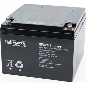 Trakční baterie FG-Forte 6FG24 - 12V / 24Ah C20 (Staniční bezúdržbový akumulátor)