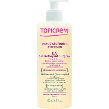 Pleťový krém Topicrem Ultra výživný mycí gel DA (Ultra-Rich Cleansing Gel) 500 ml + 2 měsíce na vrácení zboží