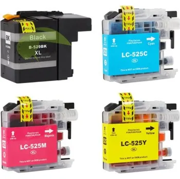 Sada náplní pro Brother LC525XL/529XL CMYK, DCP-J100/DCP-J105/MFC-J200 TONERSYP