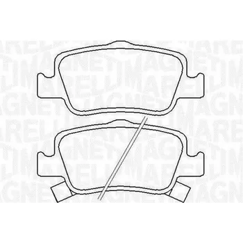 Brzdová destička Sada brzdových destiček, kotoučová brzda MAGNETI MARELLI 363916060666