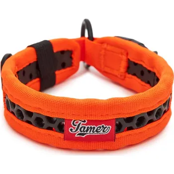 Obojek pro psa Tamer Perforovaný obojek SOFTY | oranžovo - černý Šířka: 2,8 cm, Obvod krku: 35 - 41 cm