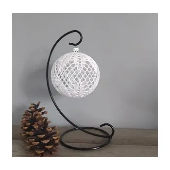 Vánoční ozdoba Háčkovaná vánoční ozdoba - baňka č.3 - 10 cm (Baňka průměr cca 10 cm)