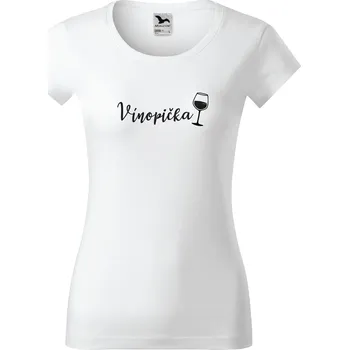 Dámské tričko Dámské tričko Vínopička Barva: Bílá, Velikost: M