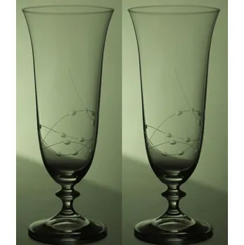 Sklenice sklenice na pivo 2ks angela 360ml s rytinou korale - ručně ryté (broušené), dárková krabička