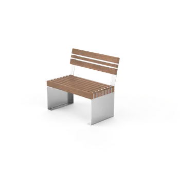 Zahradní lavice HTI CAMELEO Lavička s opěradlem LCA029.11 Materiál konstrukce: nerez, Povrchová úprava: ne, Typ použitého obložení: sapeli