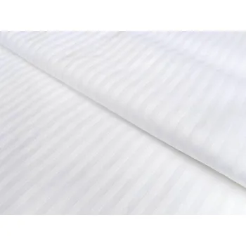 Mirtex Látka ATLAS GRADEL 170/100 Bílá 20mm hotelový pruh šíře 145cm Ceník: METRÁŽ: od 1 metrů