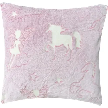 Povlečení Dekaland Svítící mikroplyšový povlak na polštářek (40x40cm) - Modern Barva: Jednorožec