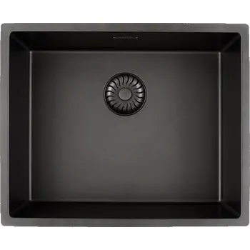 Nerezový dřez DŘEZ CARESSI BLACK LINE CAGRPP50BK-FL ULOŽENÍ DO ROVINY
