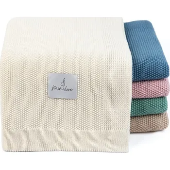 Dětská deka Mimilove Bambusová dečka v úpletu rýžový vzor Smetanová