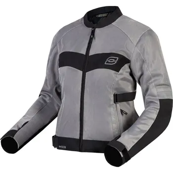 Moto bunda Dámská textilní bunda Ozone Dart stříbrná/černá 5XL
