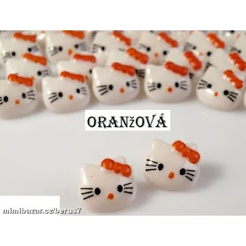 Knoflík Knoflík * knoflíky HELLO KITTY oranžová