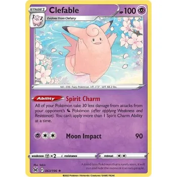 Sběratelská karetní hra Pokémon karta Clefable 063/196 - Lost Origin