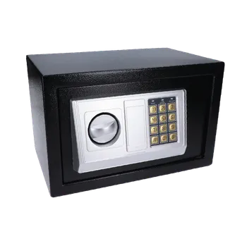 Trezor KOVIAN, s.r.o. Nábytkový elektronický trezor (310x200x200mm), hrúbka: dverí 3mm, telo 1mm, vnútorné rozmery 305x140x195mm, farba: čierna