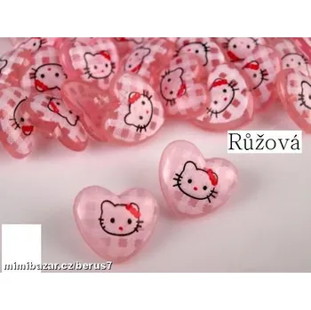Knoflík Knoflík * knoflíky srdíčko Hello Kitty růžová